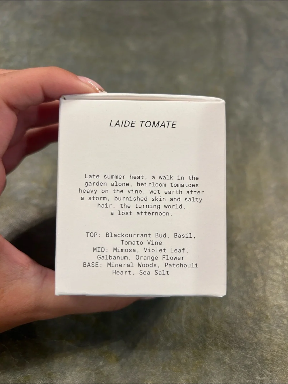 Nette LAIDE TOMATE MINI SCENTED CANDLE